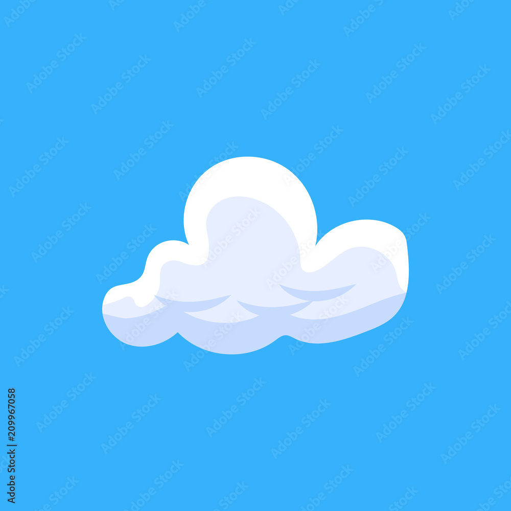 Poster 3d clouds flat illustration. element of book icon for mobile concept and web apps. colored 3d clouds
