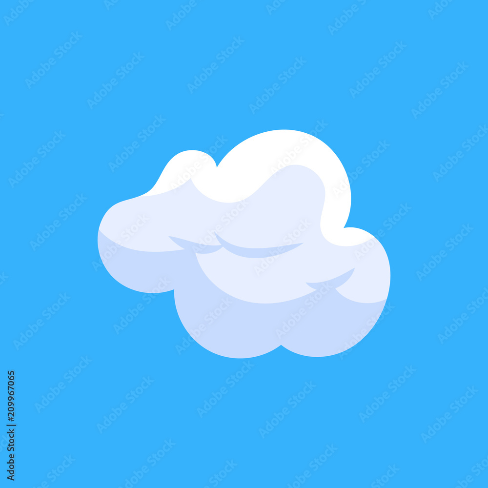 Poster 3d clouds flat illustration. element of book icon for mobile concept and web apps. colored 3d clouds