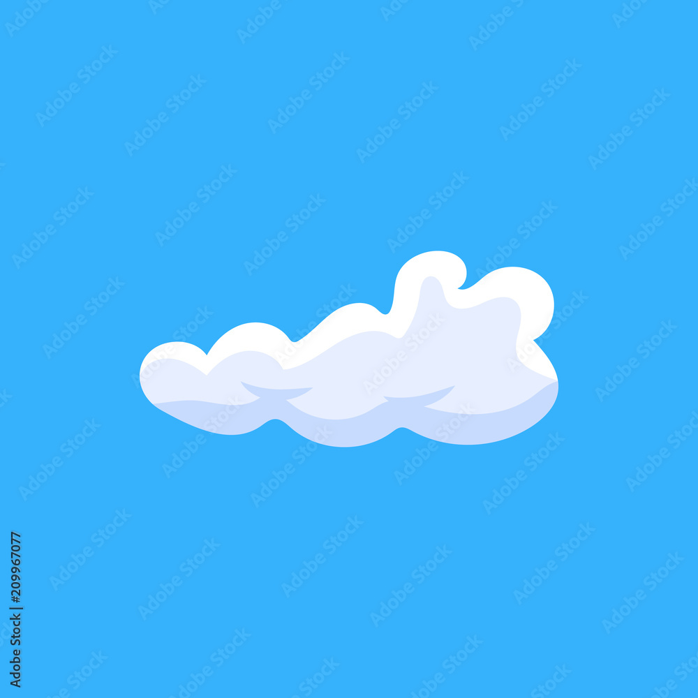 Poster 3d clouds flat illustration. element of book icon for mobile concept and web apps. colored 3d clouds