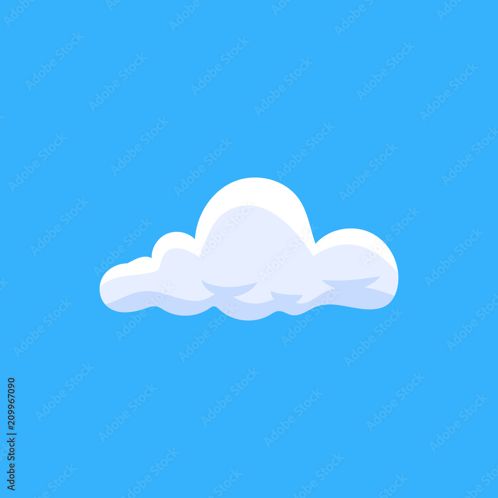 Aufkleber 3d clouds flat illustration. element of book icon for mobile concept and web apps. colored 3d clouds