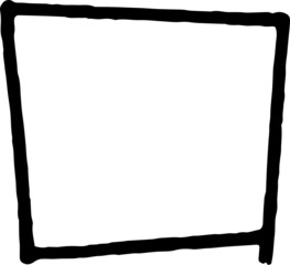 Obraz premium Black Hand-drawn rectangle