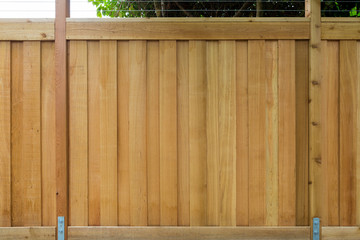 New Cedar Wood Fencing Front View