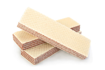 Wafers stick closeup on white