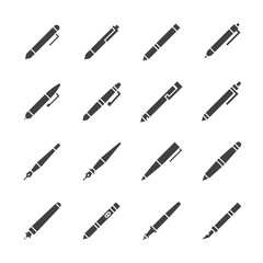 Pen icon set