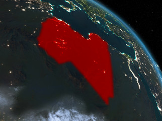 Libya at night from orbit