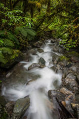 Waterfall at Fox Glacier, South Island, New Zealand