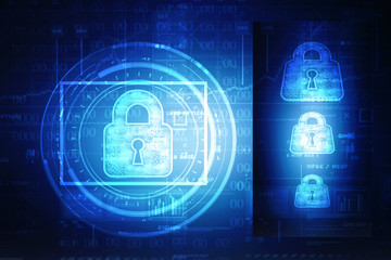 
2d illustration technology background