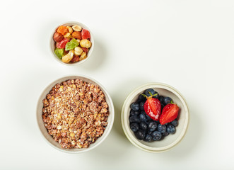 Healthy diet breakfast ingredients