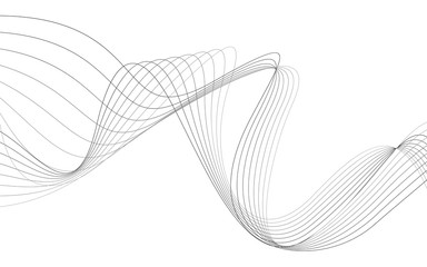 curvy abstract line wave graphic gray background - obrazy, fototapety, plakaty
