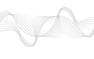 curvy abstract line wave graphic gray background