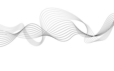 curvy abstract line wave graphic gray background