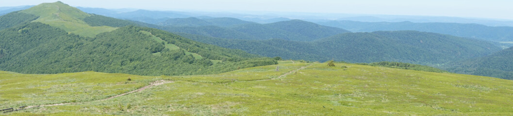 Obraz premium Bieszczady mountains, Poloniny mountains - panorama