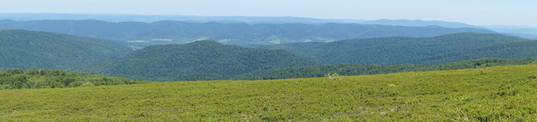 Obraz premium Bieszczady mountains, Poloniny mountains - panorama