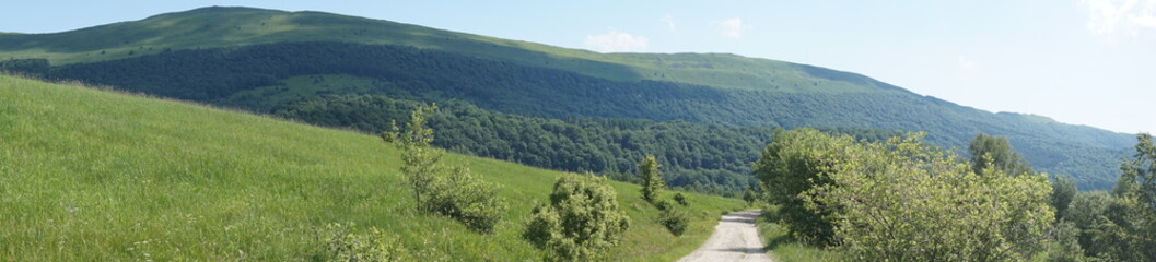 Fototapeta premium Bieszczady mountains - panorama/ panoramic photograph