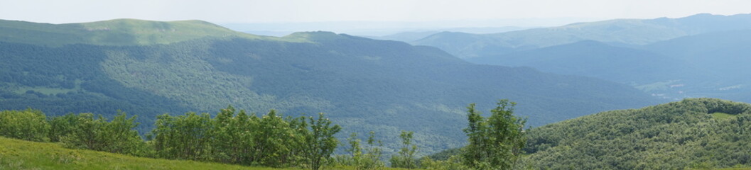 Fototapeta premium Bieszczady mountains - panorama/ panoramic photograph