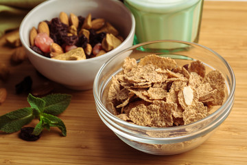 Healthy breakfast on the table