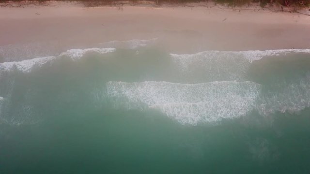Aerial footage coast, surf, beach and ocean  