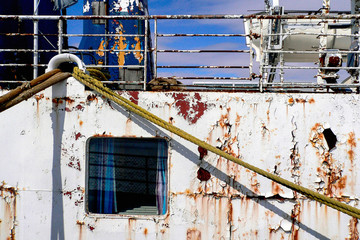 boat rust weathered paint