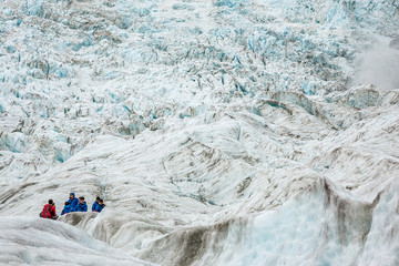 Franz Josef Glacier New Zealand December 22nd 2014 : Helicopter hikes on the Franz Josef Glacier,...