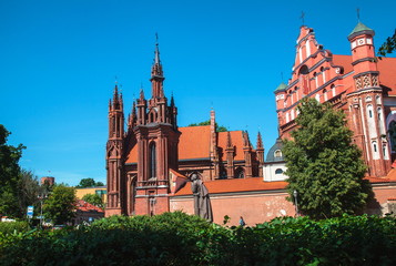 Fototapeta na wymiar St.Anne's and Bernardines' Churches,Vilnius