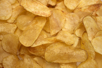 background corrugated golden chips with texture