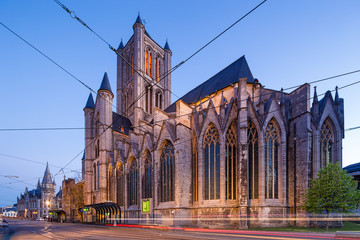 View of St Nicholas' Church in Ghent, Belgium