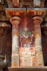 Nayaka pianting on the southern wall, Airavatesvara Temple, Darasuram, Tamil Nadu. View from South.