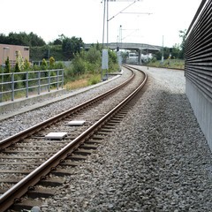 Naklejka premium Train tracks