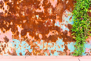 Grunge texture of old rusty metal with scratches and cracks background. Rusty Zinc Background. Old and rusty damaged texture.