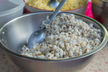 Boiled millet grains valuable