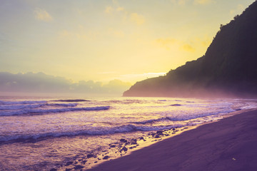 Hawaiian beach at sunrise
