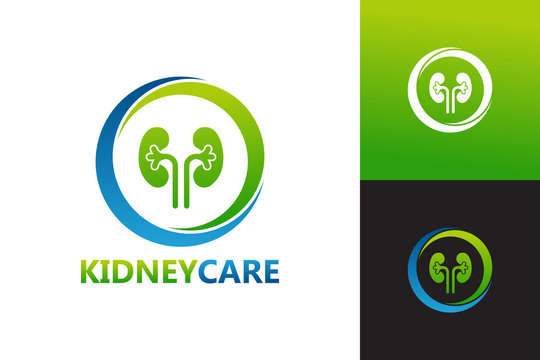 Kidney Care Logo Template Design Vector, Emblem, Design Concept, Creative Symbol, Icon