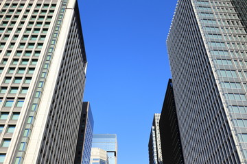 Obraz premium view of buildings in Tokyo area