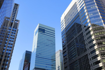 Plakat view of buildings in Tokyo area