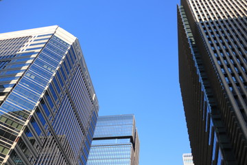 Fototapeta na wymiar view of buildings in Tokyo area