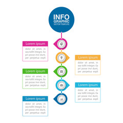 Vector infographic template for diagram, graph, presentation, chart, business concept with 5 options.