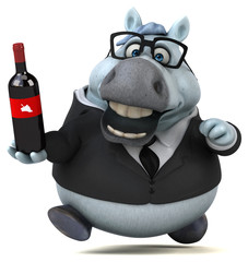 Fun horse - 3D Illustration