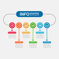 Vector infographic template for diagram, graph, presentation, chart, business concept with 6 options.