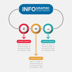 Vector infographic template for diagram, graph, presentation, chart, business concept with 3 options.