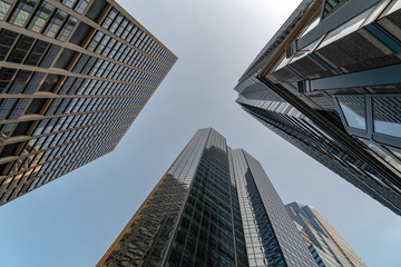 Fototapeta na wymiar skyscrapers in philadelphia unusual view panorama