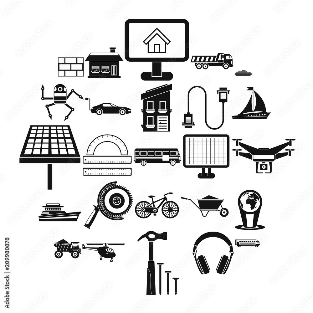 Poster plot icons set. simple set of 25 plot vector icons for web isolated on white background