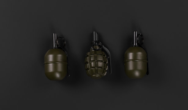 military grenades, mines and explosives