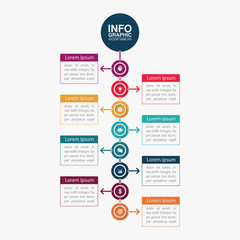 Vector infographic template for diagram, graph, presentation, chart, business concept with 8 options.