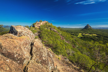 View from the summit of Mount Ngungun, Glass House Mountains, Su