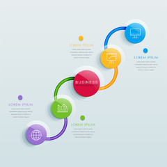 Business infographics template design elements for your business with icons.