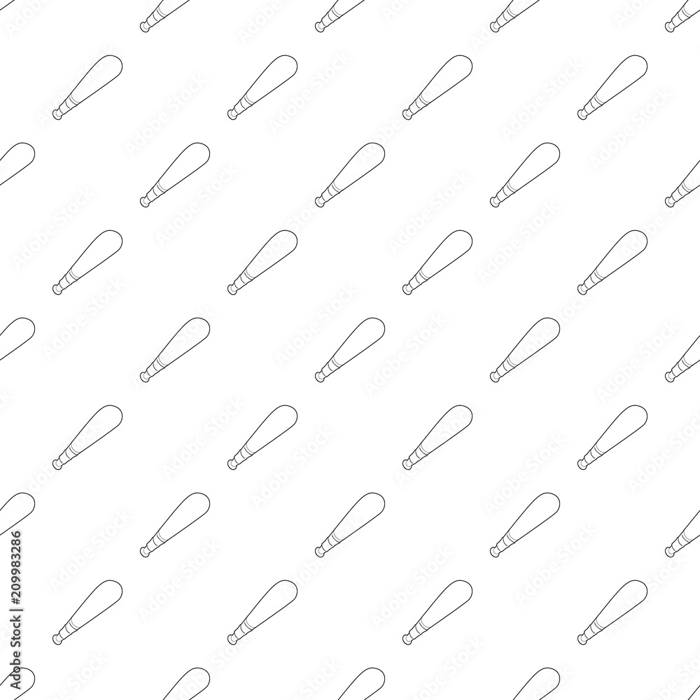 Poster baseball bat pattern vector seamless repeating for any web design