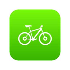 Bike icon digital green for any design isolated on white vector illustration