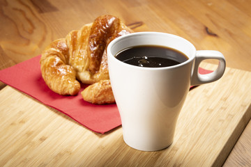 Coffee with croissant