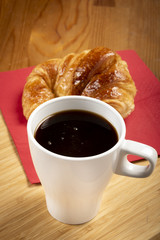 Coffee with croissant
