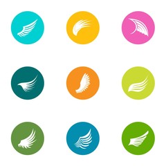 Surface icons set. Flat set of 9 surface vector icons for web isolated on white background